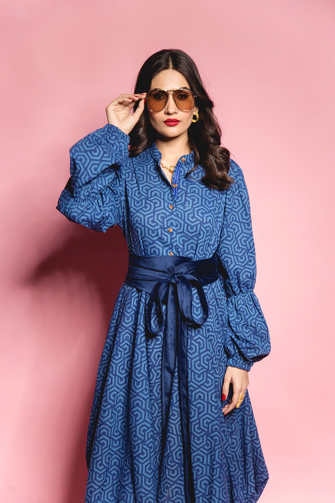 The Blue Geometry Jasmin Dress