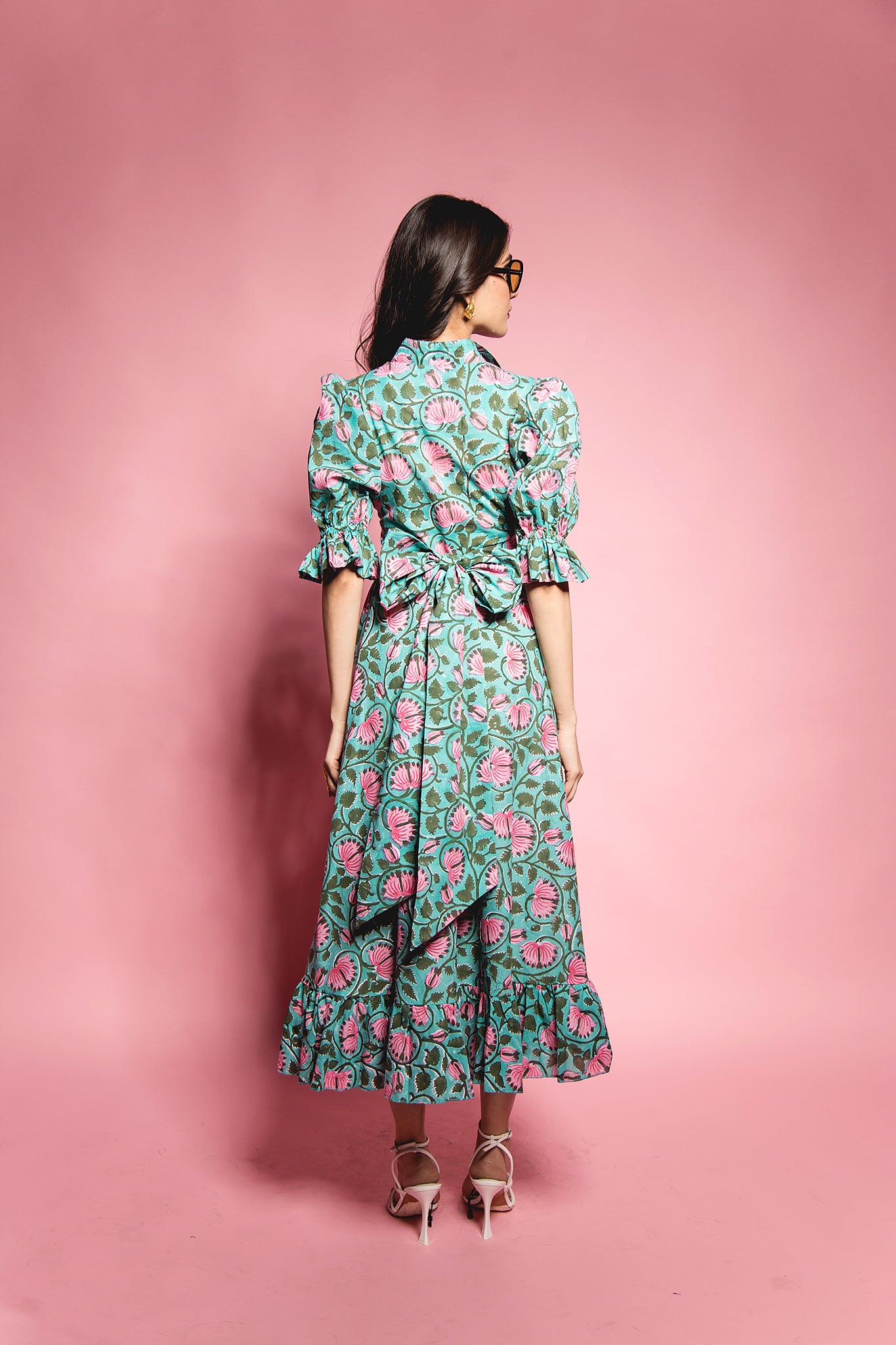 The Green Lotus Full Ruffle Dress