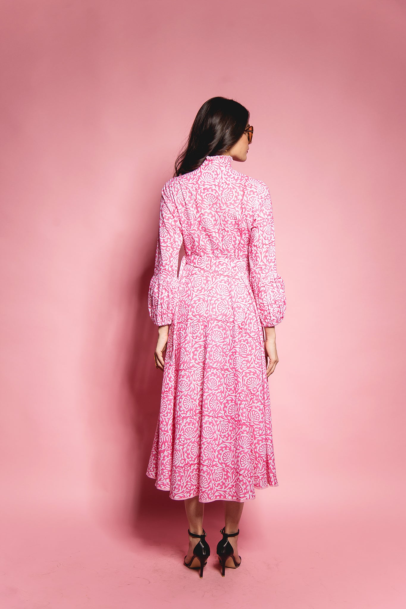 The Pink Gadh V-Collared Dress