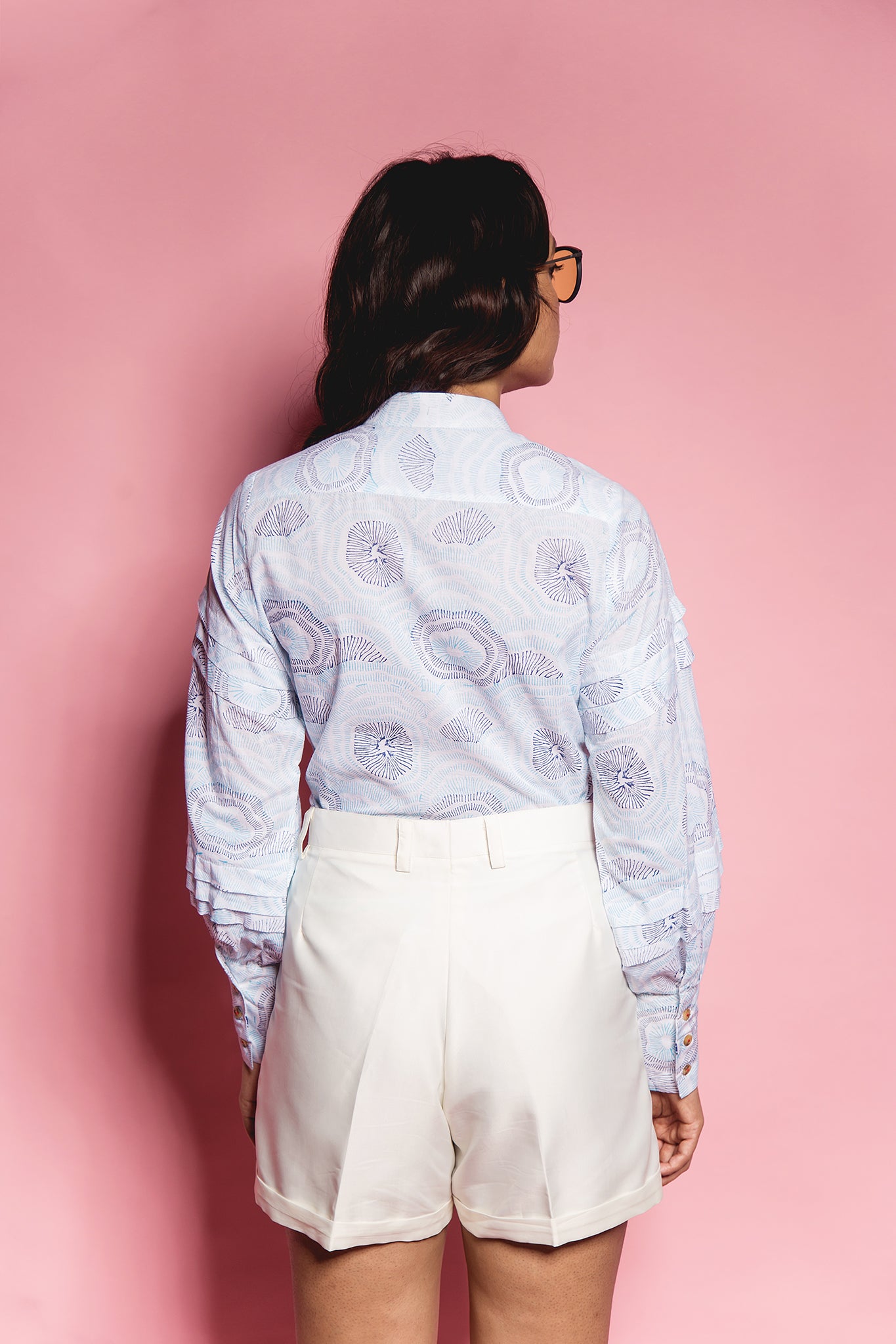 The Blue Abstract Tier Panel Shirt