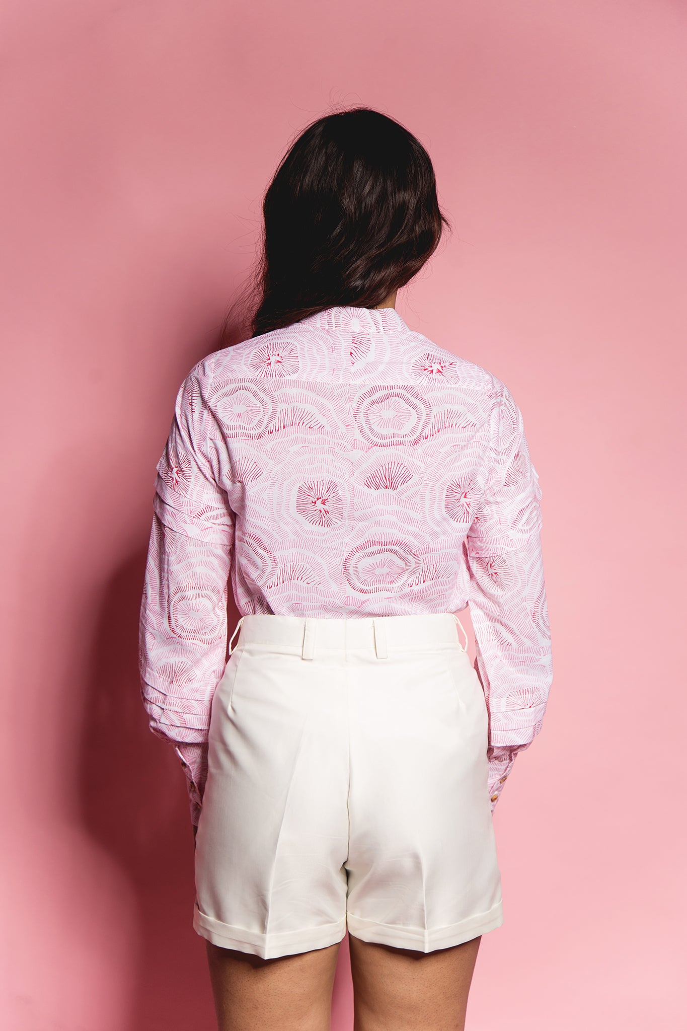 The Pink Abstract Tier Panel Shirt