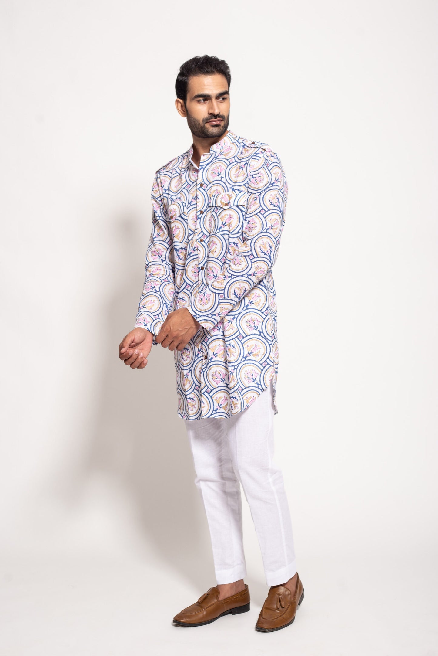 The Blue Roman Tile Kurta