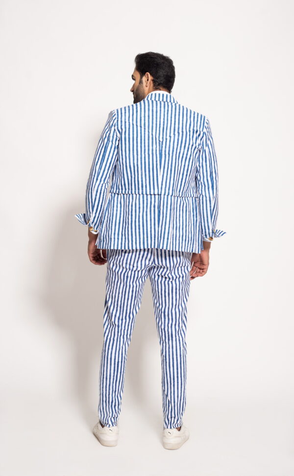 The Blue Watercolor Stripe Drawstring Pants