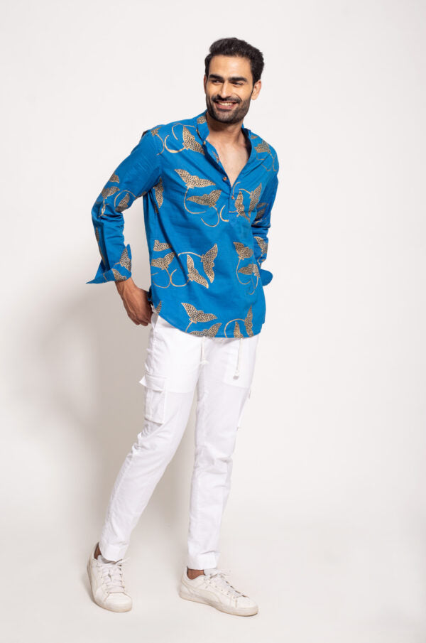 The Blue Stingray Short Kurta