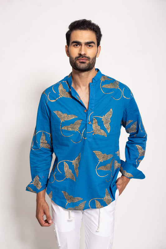 The Blue Stingray Short Kurta