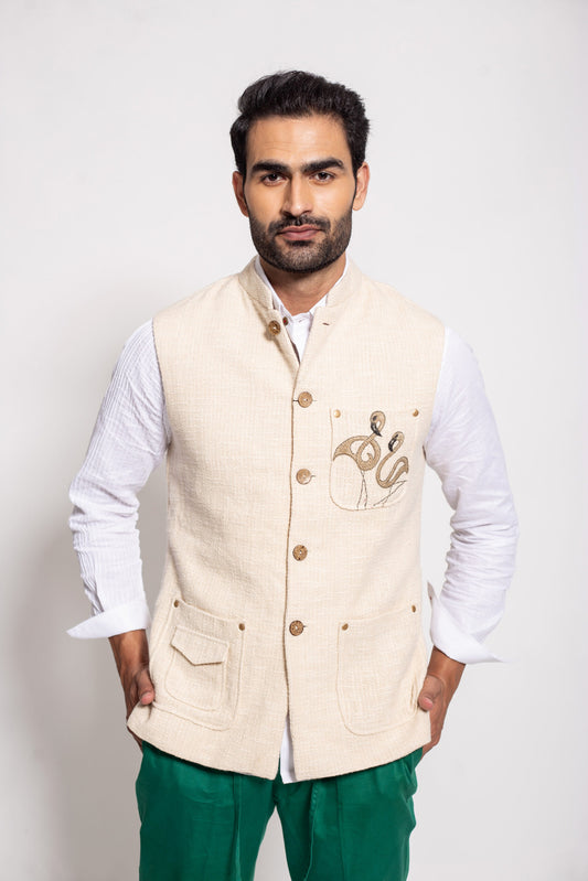 The Flamingo Loom Sleeveless Jacket