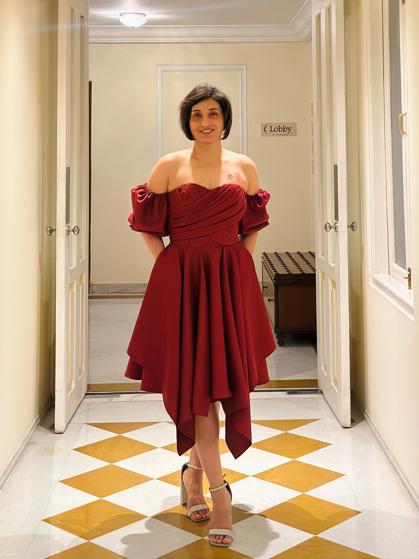The Alexandria Crimson Dress