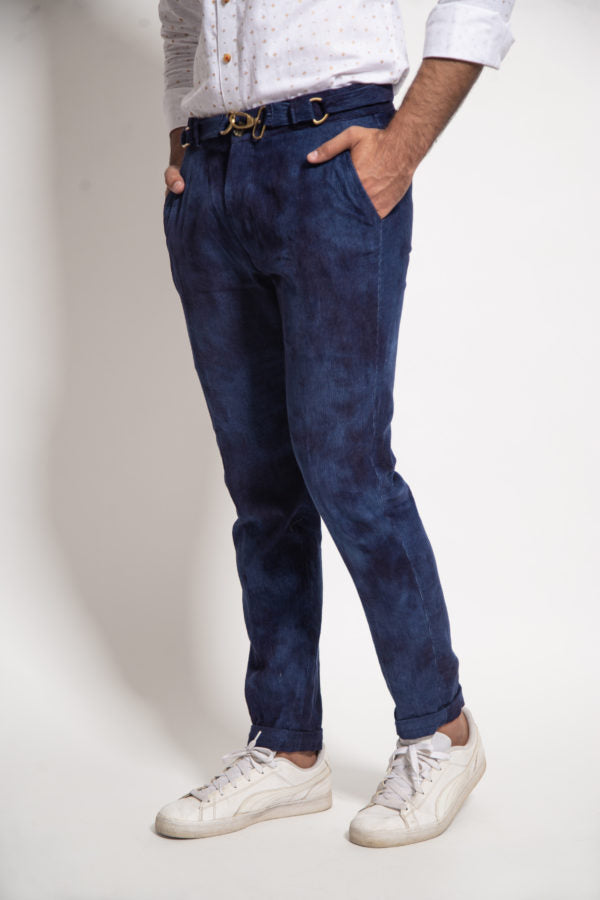 The Navy Distressed Corduroy Pants