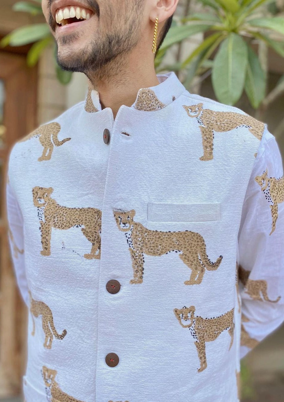 SIDDHARTH BATRA- The Cheetah Sleeveless Jacket