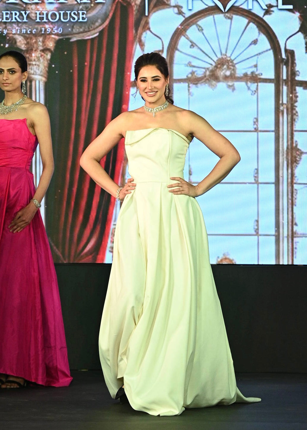 NARGIS FAKHRI- The Edward Ivory Gown