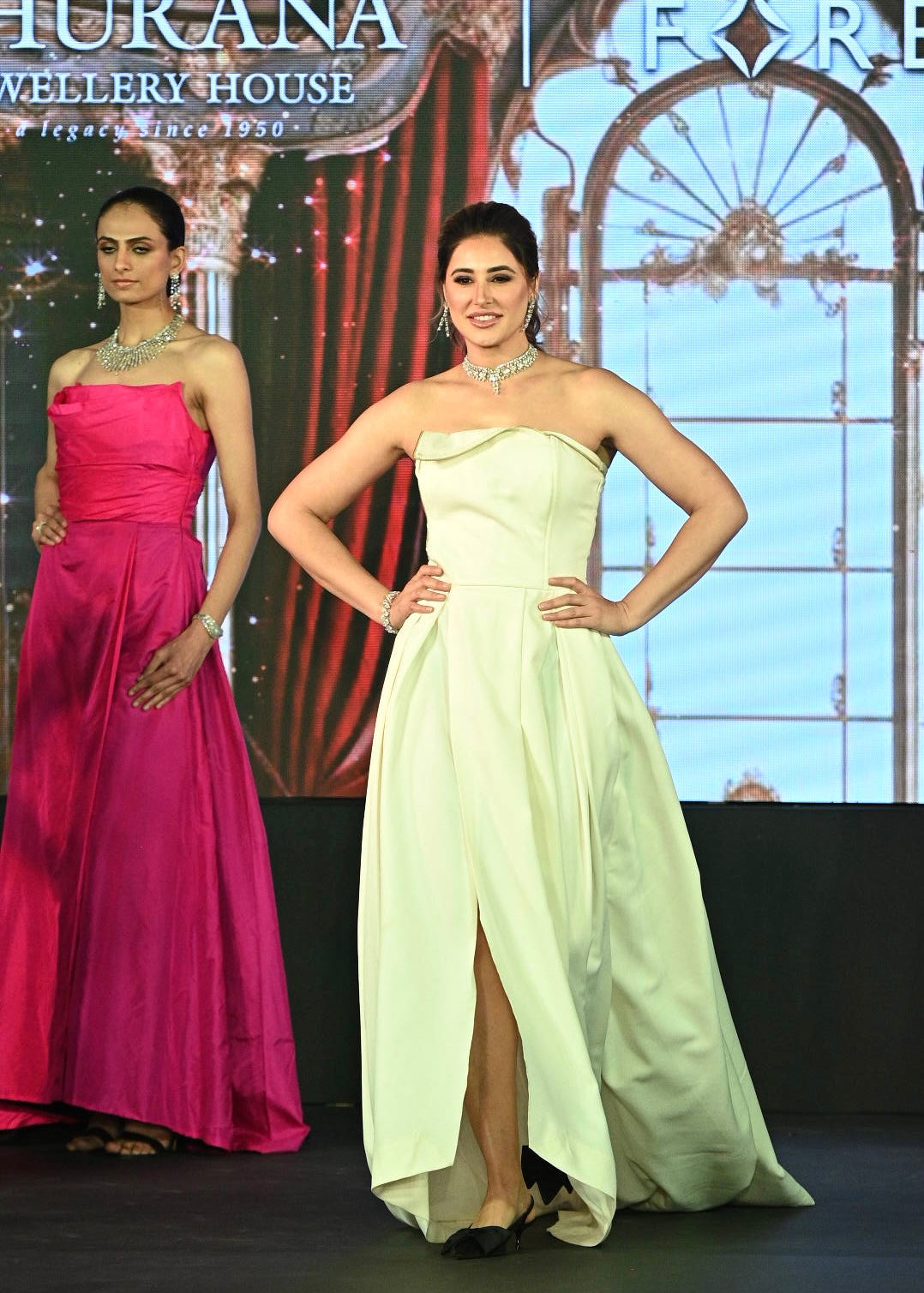 NARGIS FAKHRI- The Edward Ivory Gown