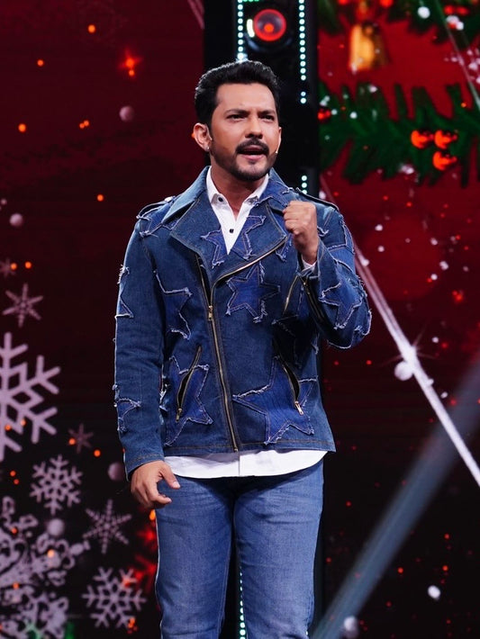 ADITYA NARAYAN-The Midnight Denim Rcokstar Jacket