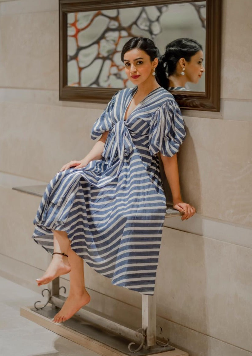 ANKITTA SHARMA- The stripe Knot Dress